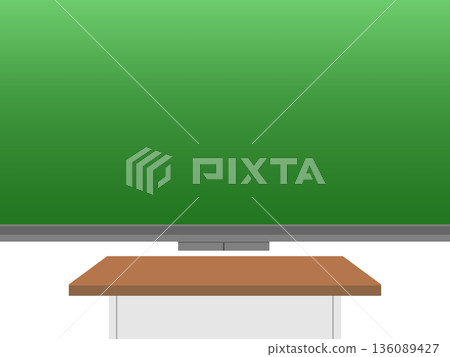 Blackboard Teacher's desk Blackboard Teacher's desk 136089427