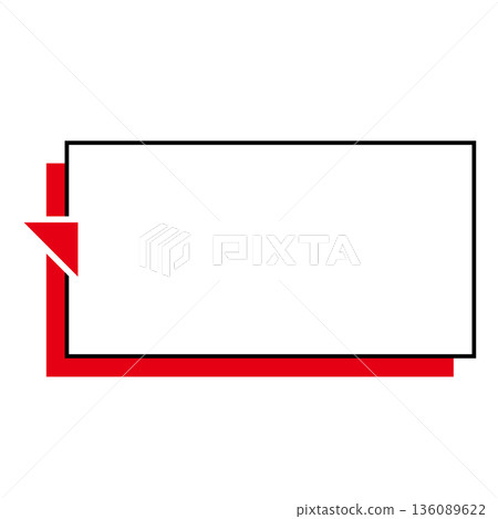 Simple speech bubble illustration, horizontal, square Simple speech bubble illustration, horizontal, square 136089622