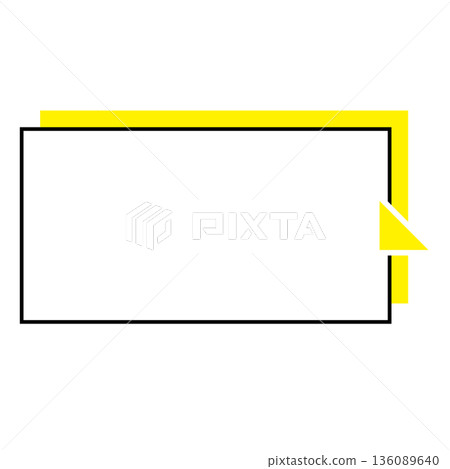 Simple speech bubble illustration, horizontal, square 136089640