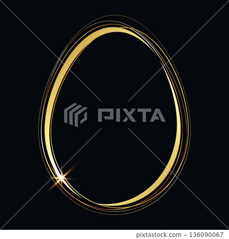 Golden Easter egg, beautiful festive design Golden Easter egg, beautiful festive design 136090067