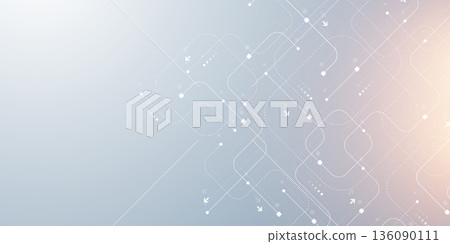 Motherboard technology circuit board background texture design. Creative idea AI banner concept for internet technology. Digital motherboard concept for poster, cover, banner, header, web template 136090111
