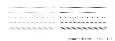 一組可愛的手繪斜線－斜線 136090177