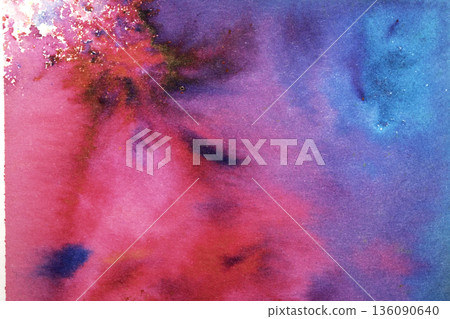 Vibrant splash of colour watercolor paints background Vibrant splash of colour watercolor paints background 136090640