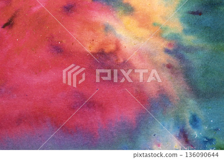Vibrant splash of colour watercolor paints background Vibrant splash of colour watercolor paints background 136090644