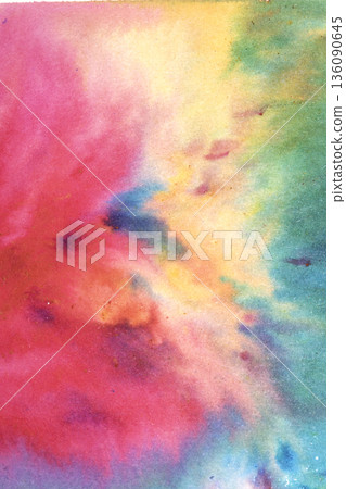 Vibrant splash of colour watercolor paints background Vibrant splash of colour watercolor paints background 136090645