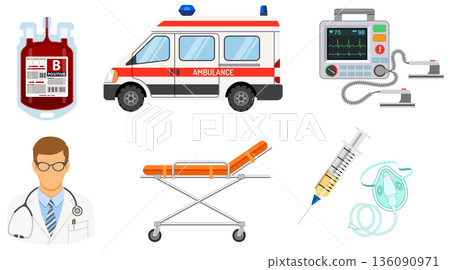 medical emergency ambulance concept medical emergency ambulance concept 136090971