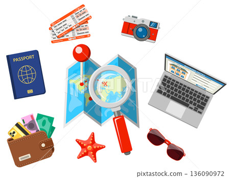 Planning Vacation Concept Planning Vacation Concept 136090972