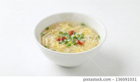 中式蛋湯、點心、自助餐、白色背景、一份 136091031