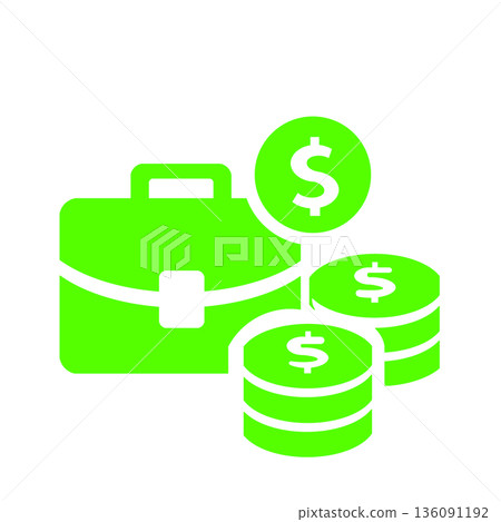 Money icon (green) symbolizing revenue and business results Money icon (green) symbolizing revenue and business results 136091192