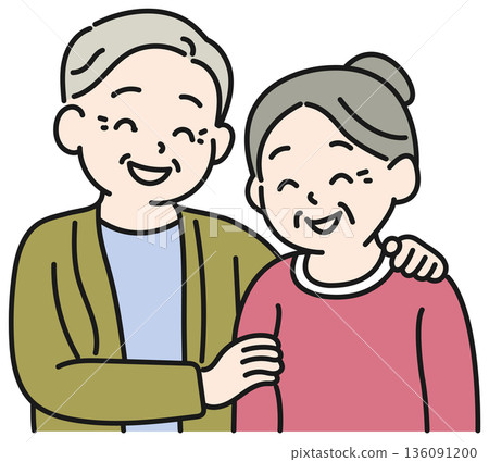 Cuddling senior couple Cuddling senior couple 136091200