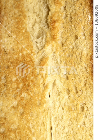 Close up of toast bread food texture golden toasted Close up of toast bread food texture golden toasted 136092008