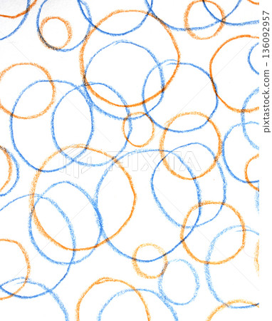 Crayon scribble writing circles abstract creative children background Crayon scribble writing circles abstract creative children background 136092957