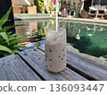 Iced Coffee by the Pool 136093447