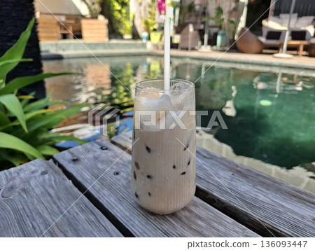 Iced Coffee by the Pool 136093447