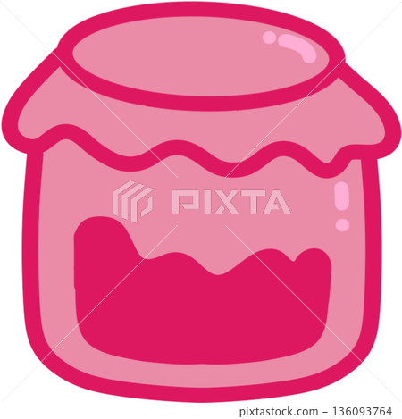 Pink candy in the jar Pink candy in the jar 136093764