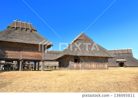 [Saga Prefecture] Yoshinogari Historical Park under clear skies (Mura in the south) 136093811