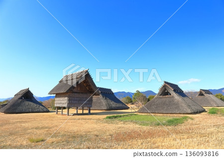 [Saga Prefecture] Yoshinogari Historical Park under clear skies (Mura in the south) 136093816