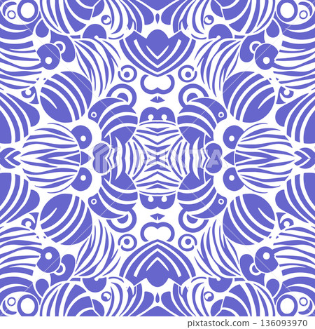 simple seamless abstract blue and white pattern, texture simple seamless abstract blue and white pattern, texture 136093970