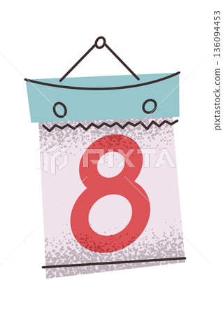 8th March Women Day calendar 8th March Women Day calendar 136094453