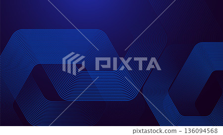 Blue abstract glowing geometric background with hexagons. Futuristic technology concept. Background for cover, banner, poster, presentation, website or flyer. Blue abstract glowing geometric background with hexagons. Futuristic technology concept. Background for cover, banner, poster, presentation, website or flyer. 136094568