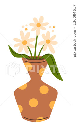 Spring flower in ceramic vase Spring flower in ceramic vase 136094617