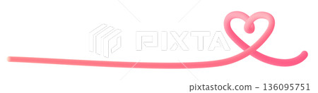 Minimalist pink 3D continuous line heart on white background, modern romantic concept of love and connection, isolated vector illustration. Romantic minimal border for wedding, Valentine s Day Minimalist pink 3D continuous line heart on white background, modern romantic concept of love and connection, isolated vector illustration. Romantic minimal border for wedding, Valentine s Day 136095751