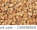 Delicious rye rusks bread croutons 136096004