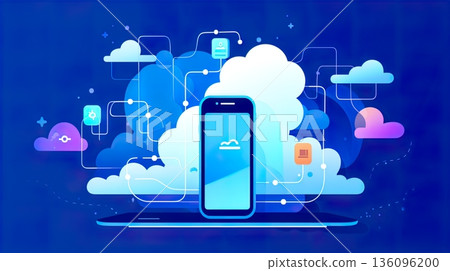 cloud computing concept with icons cloud 136096200