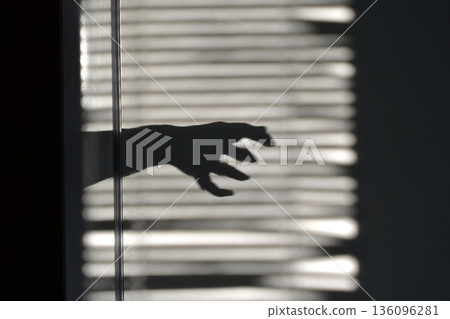 Play of shadow and light on the wall. Play of shadow and light on the wall. 136096281