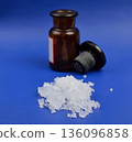 Zinc nitrate on the beige background 136096858