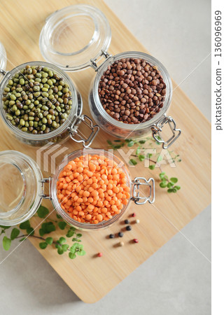 Variety of healthy vegan, plant based protein source. 136096969