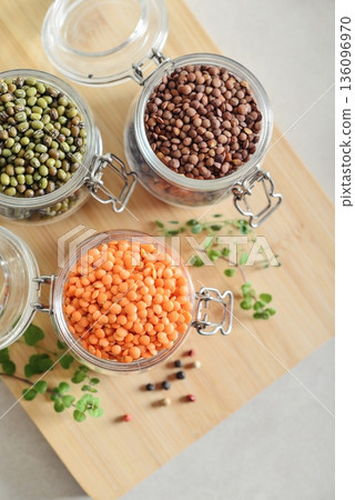 Variety of healthy vegan, plant based protein source. Variety of healthy vegan, plant based protein source. 136096970