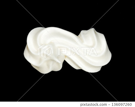 white waveshaped meringue 136097260