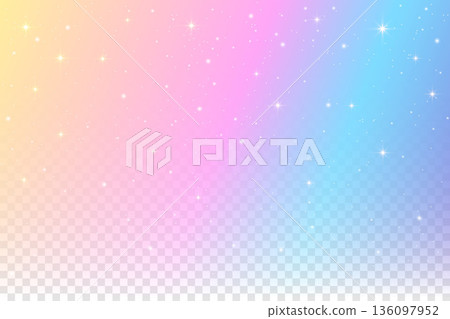 Rainbow prism background with dreamy holographic texture and light transparent gradient. Pastel aura with glitter and twinkles. Soft color gradation vector illustration Rainbow prism background with dreamy holographic texture and light transparent gradient. Pastel aura with glitter and twinkles. Soft color gradation vector illustration 136097952