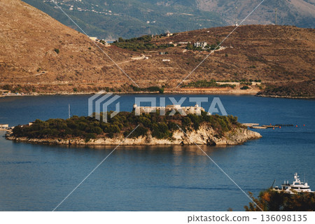 Bay of Porto Palermo on Peninsula in Ionian Sea Bay of Porto Palermo on Peninsula in Ionian Sea 136098135
