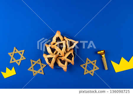 Jewish holiday Purim cookies Hamantaschen Jewish holiday Purim cookies Hamantaschen 136098725