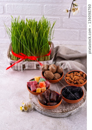 Traditional Azerbaijan spring holiday Novruz concept Traditional Azerbaijan spring holiday Novruz concept 136098760
