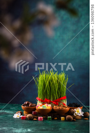 Traditional Azerbaijan spring holiday Novruz concept Traditional Azerbaijan spring holiday Novruz concept 136098798