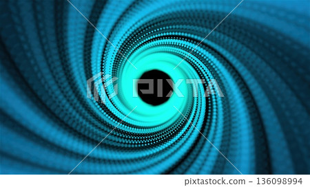 Colorful Particles tunnel. Computer generated 3d render Colorful Particles tunnel. Computer generated 3d render 136098994