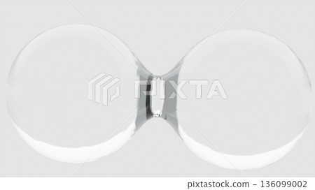 Abstract Glass balls. Computer generated 3d render 136099002