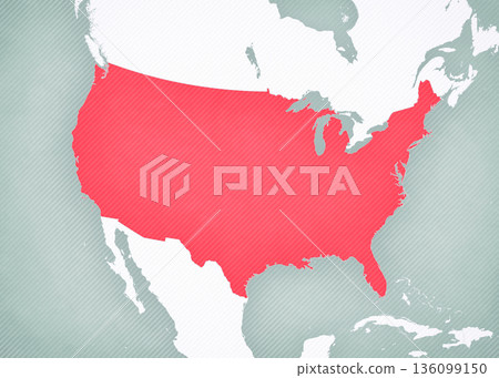 Map of United States of America 136099150