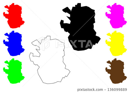 Khasavyurt city (Russia, Russian Federation) map vector illustration, scribble sketch Khasavyurt map Khasavyurt city (Russia, Russian Federation) map vector illustration, scribble sketch Khasavyurt map 136099889