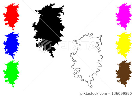 Kislovodsk city (Russia, Russian Federation) map vector illustration, scribble sketch Kislovodsk map Kislovodsk city (Russia, Russian Federation) map vector illustration, scribble sketch Kislovodsk map 136099890