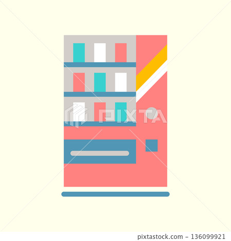 Vending machine color icon Vending machine color icon 136099921
