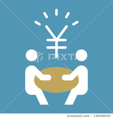 價格談判彩色圖標 價格談判彩色圖標 136099930