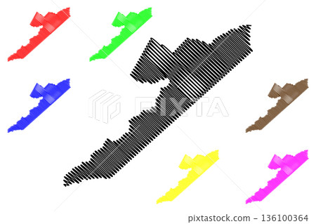 Jaru municipality (State of Rondonia, RO, Municipalities of Brazil, Federative Republic of Brazil) map vector illustration, scribble sketch Jaru map Jaru municipality (State of Rondonia, RO, Municipalities of Brazil, Federative Republic of Brazil) map vector illustration, scribble sketch Jaru map 136100364