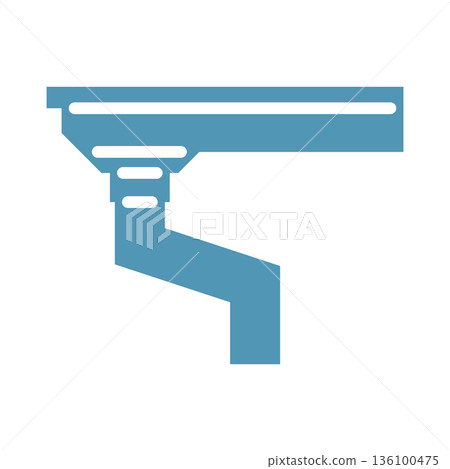 Rain gutter color icon 136100475