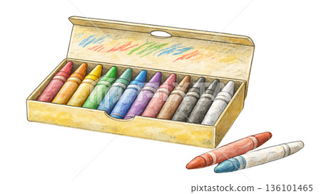 Crayon set illustration 136101465
