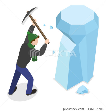 3D Isometric Flat Vector Illustration of Physics, Examples Of Exothermic Reactions With Negative Enthalpy Change. Item 2 136102706
