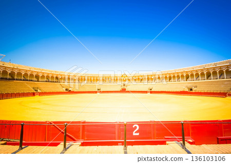 bullfight arena in Seville, Spain 136103106